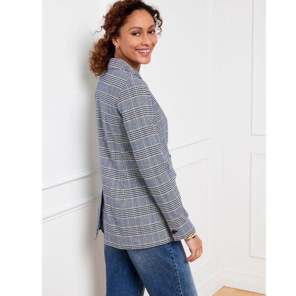 Talbots Glen Plaid Blazer Size 2 Modern Longer Lenght NWOT - Picture 2 of 12